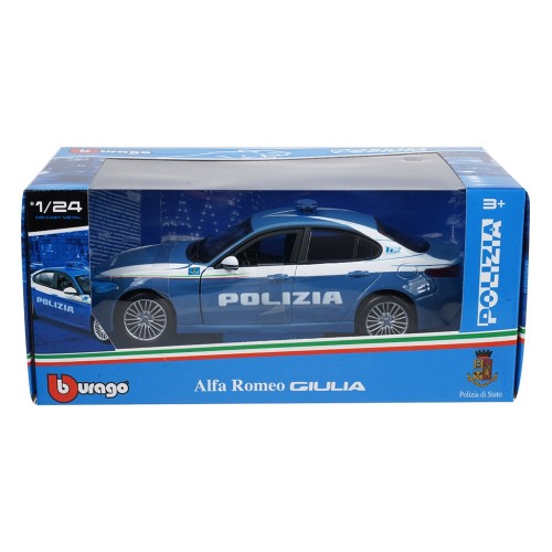 Modellino Alfa Romeo Giulia Polizia 2016 scala 1/24 - Bburago