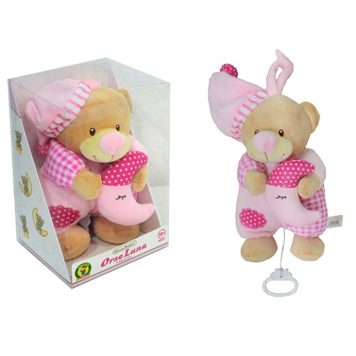 carillon peluche - orso luna rosa - mazzeo giocattoli